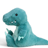 Teal Velociraptor Warmies plush, microwavable and lavender-scented for warmth, comfort, and relaxation.