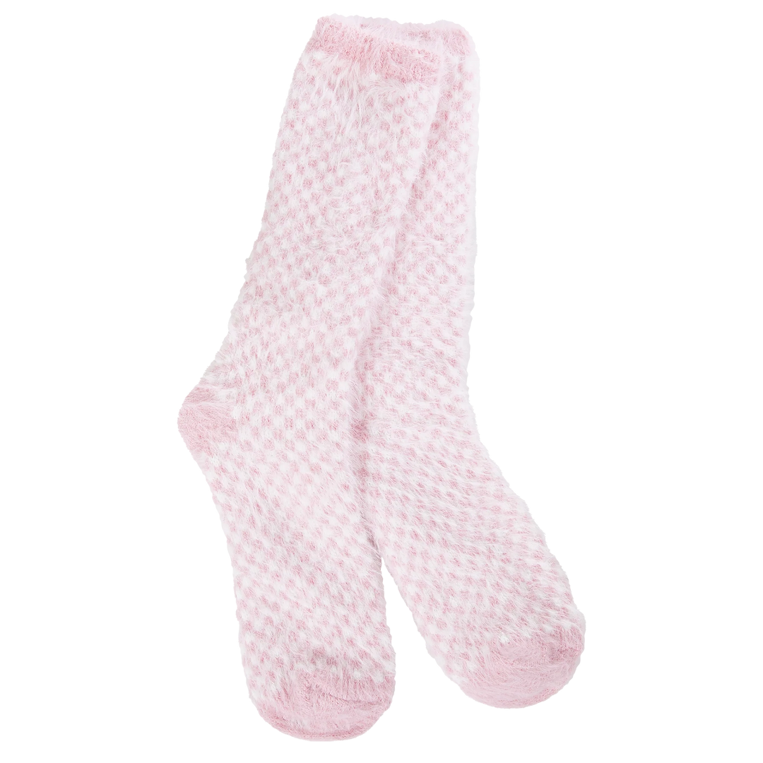 World's Softest Socks - Candy Pink Check