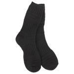 World’s Softest Socks solid black crew socks.