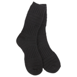 World’s Softest Socks solid black crew socks.