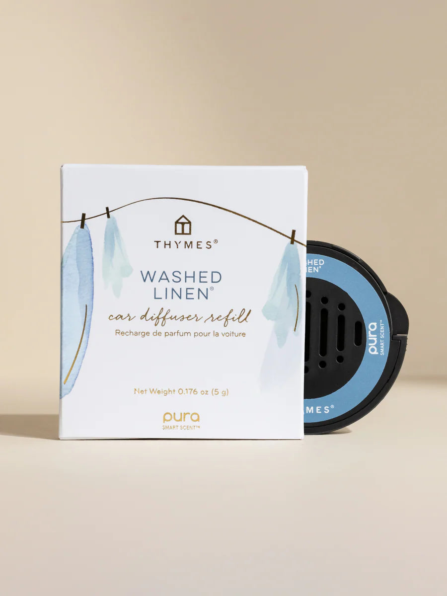 Pura Washed Linen car fragrance refill.