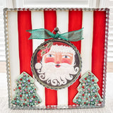 Red & White Striped Display Board
