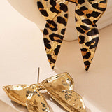 Leopard Bow Earrings