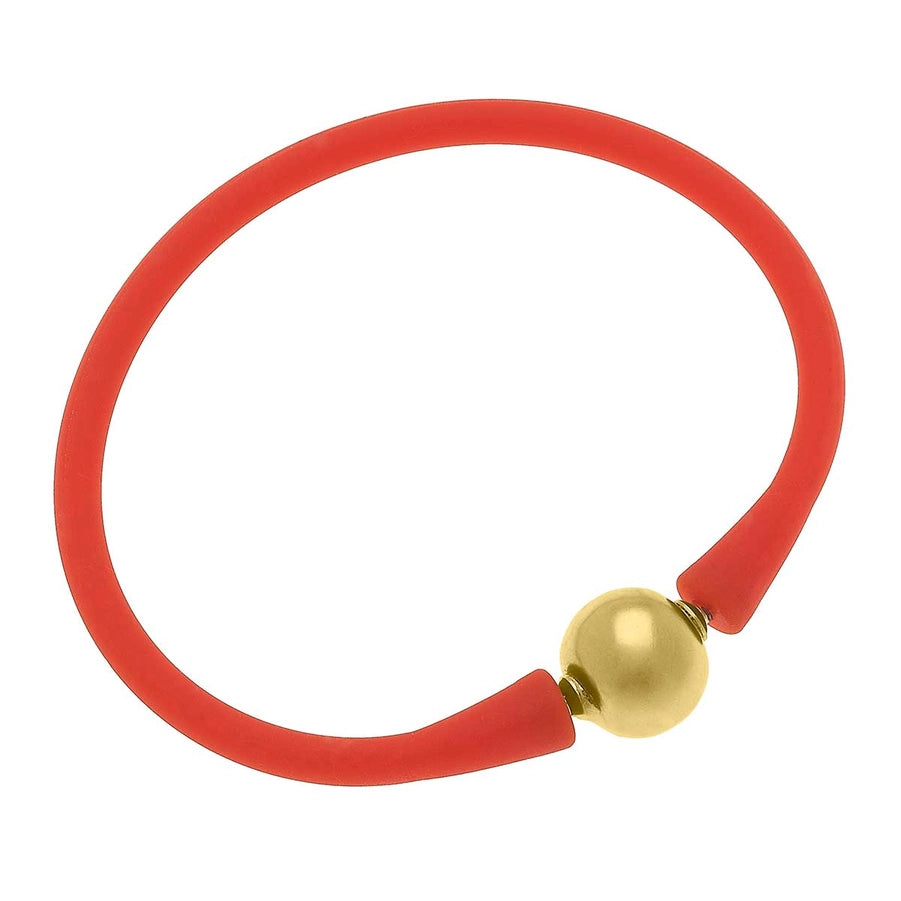 Bali 24K Gold Plated Ball Bracelet - Orange