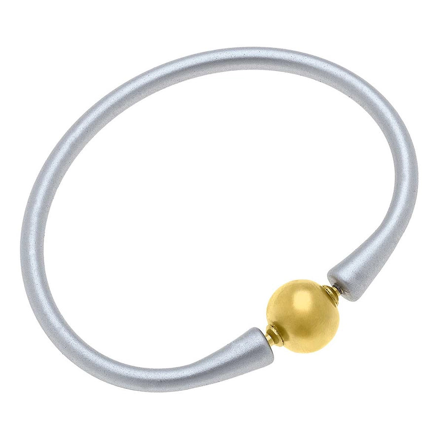 Bali 24K Gold Plated Ball Bracelet - Silver