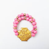 Bright Pink with Jerusalem Cross