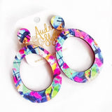 Abstract Circle Dangles colorful