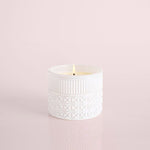 White Opal Gilded Faceted Jar Candle with iridescent finish, featuring the iconic Volcano tropical citrus fragrance