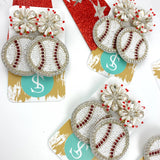 Beaded Baseball Earrings