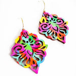 Damask Colorful Drop Earrings