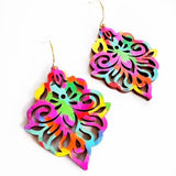 Damask Colorful Drop Earrings