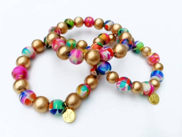 Abstract Gold Bracelet
