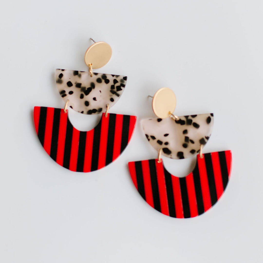 Emorie Red/Black Earrings