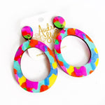 Abstract Oval Earrings