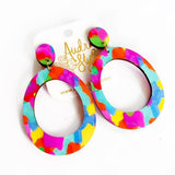 Abstract Oval Earrings
