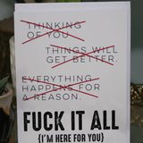 Fuck it All Greeting Card