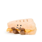 Grilled Cheese Warmies plush, microwavable and lavender-scented, providing warmth or cooling comfort.