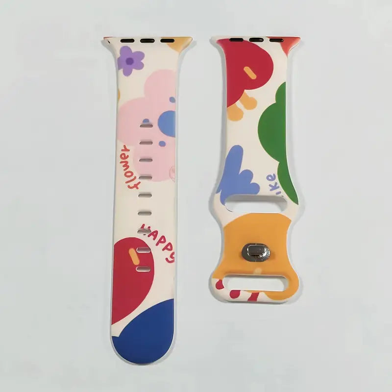 Happy Like Silicone Apple Watch Band