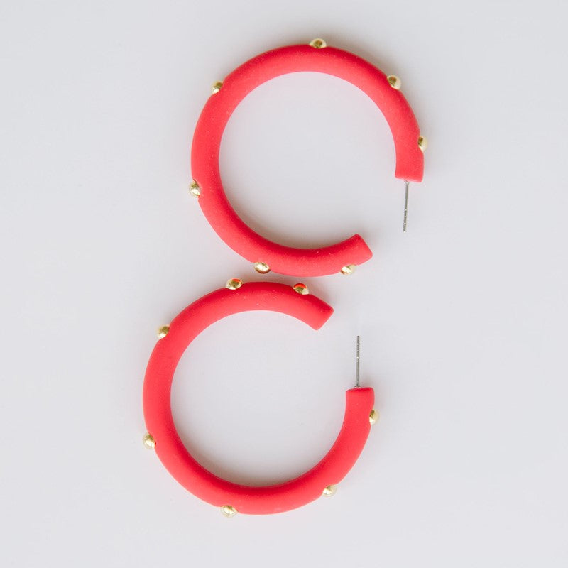 Candace Large Hot Pink Earrings