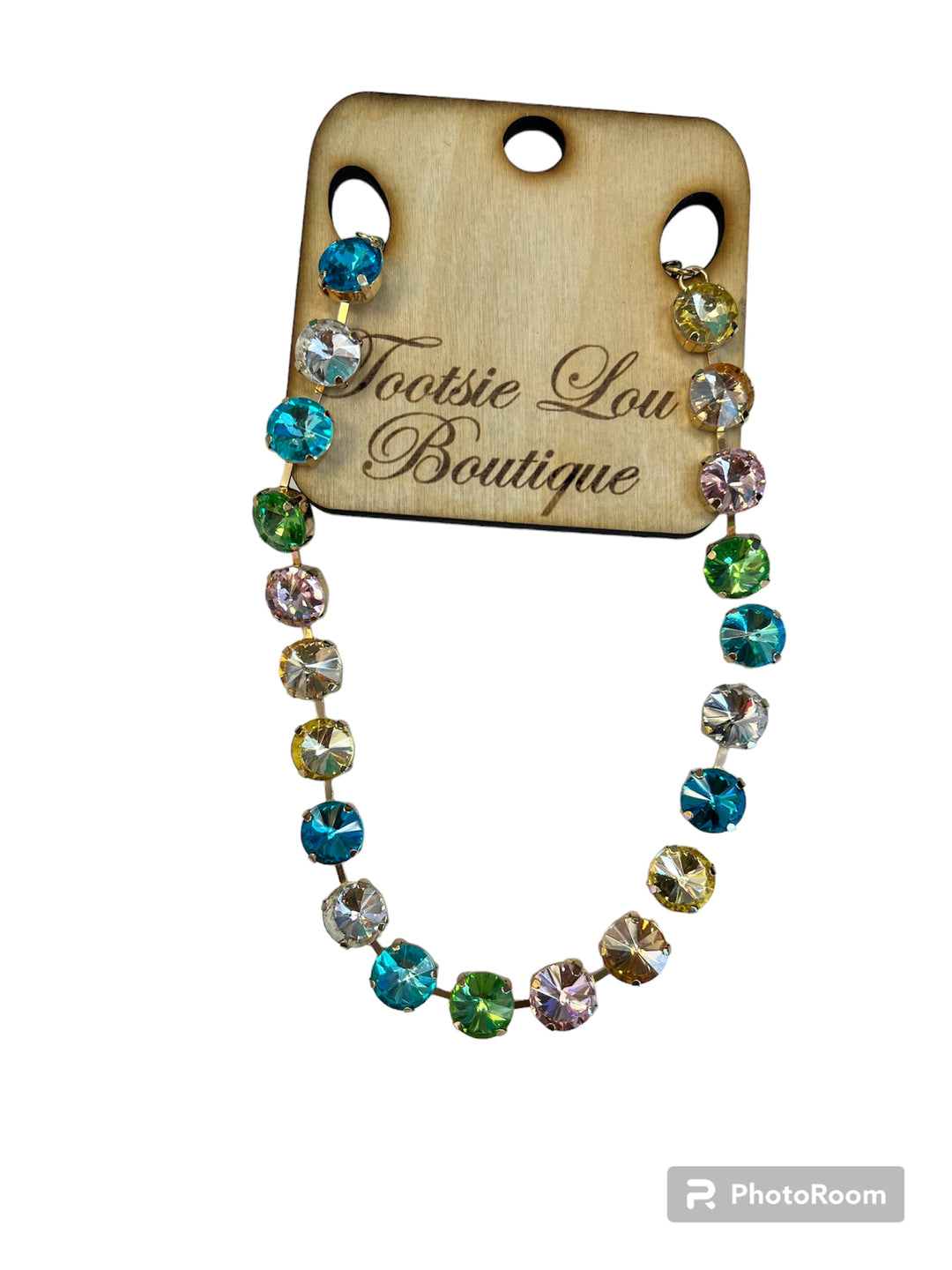 Pastel Rhinestone Necklace-Large