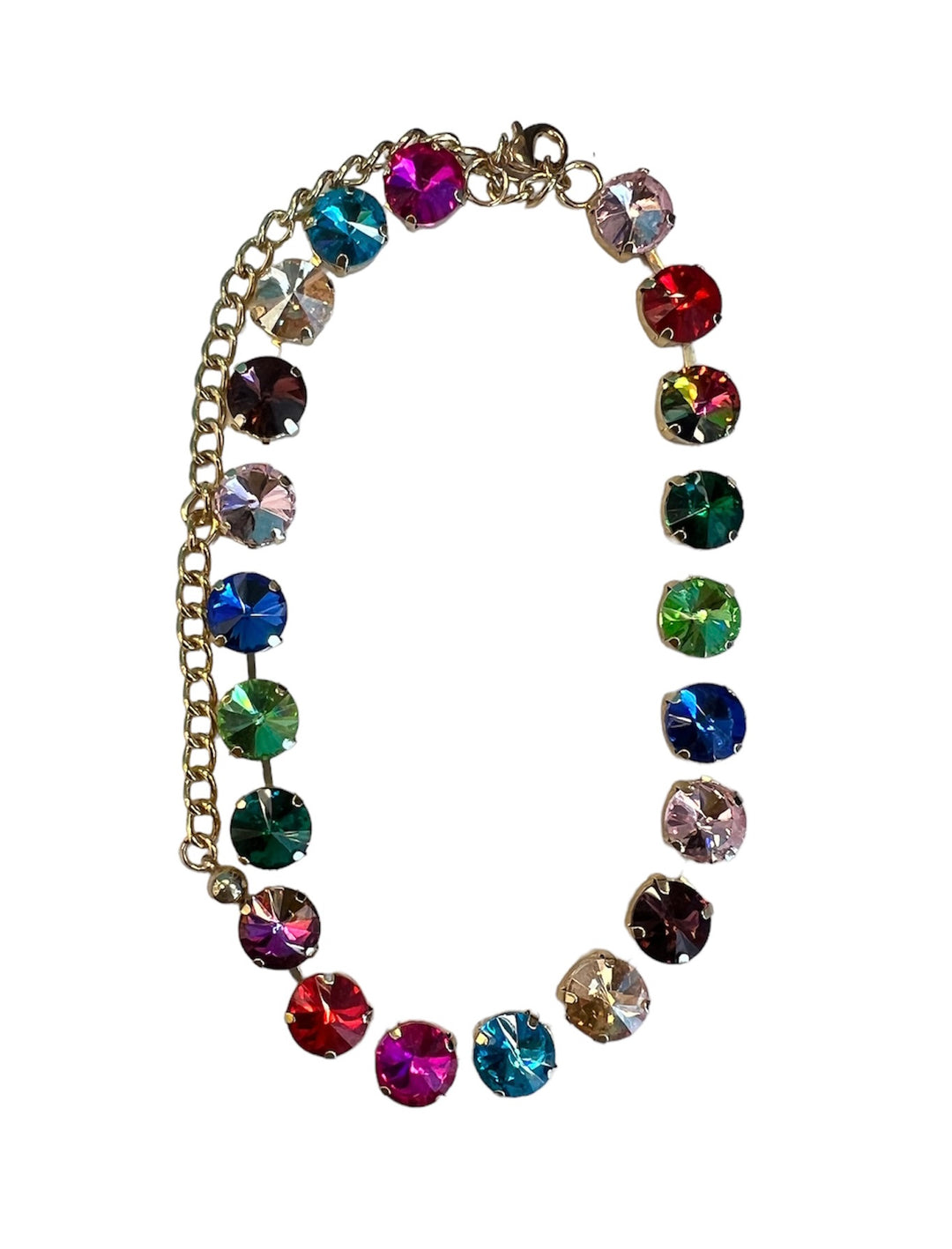 Multicolor Rhinestone Necklace-Large