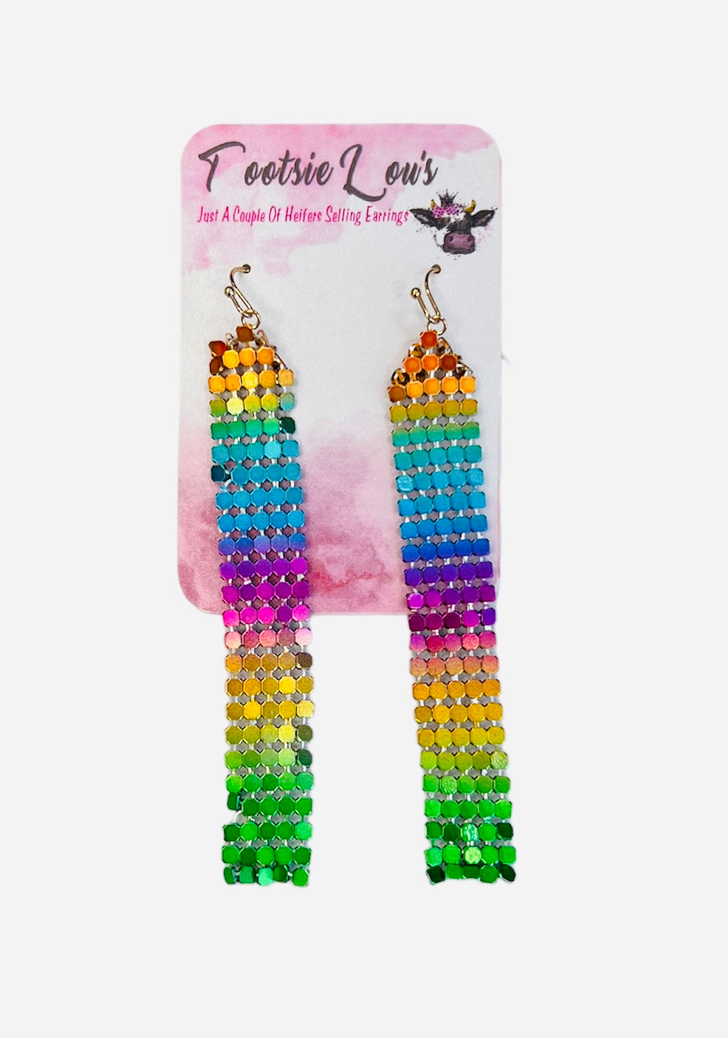 Rainbow Mesh Earrings