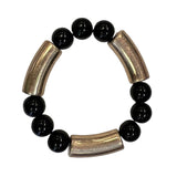 Black & Gold Tube Bracelet
