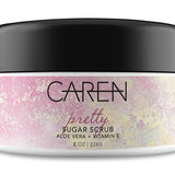 A jar of "Pretty" sugar scrub.