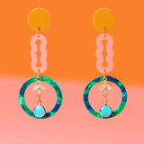 Abstract Color Blocked Earrings