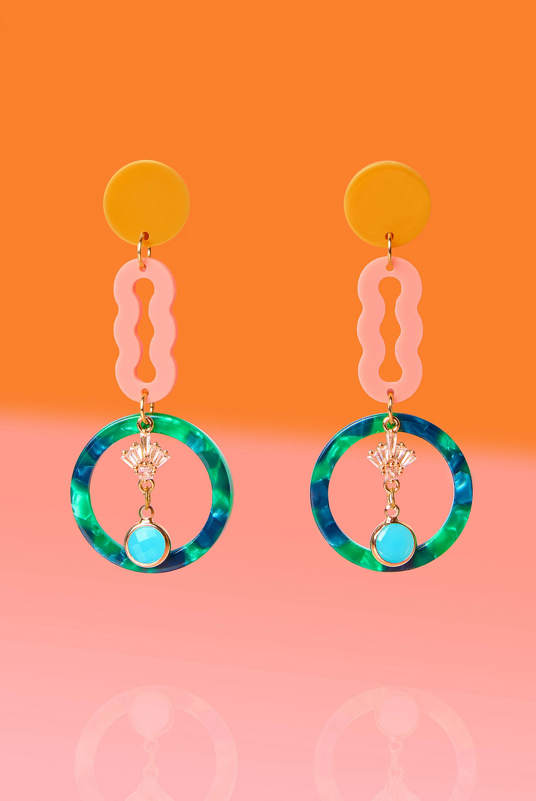 Abstract Color Blocked Earrings