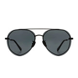 Lenox Aviator Black Grey Sunglasses