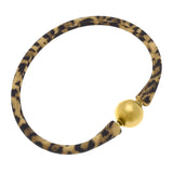 Bali 24K Gold Plated Ball Bracelet - Leopard