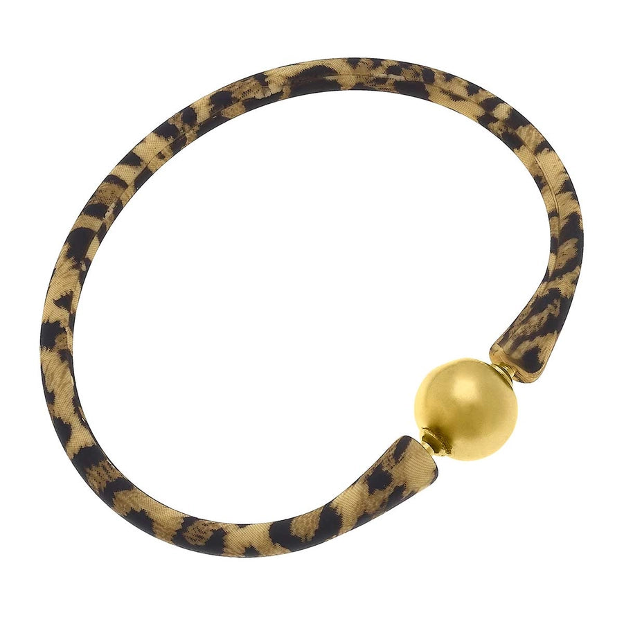 Bali 24K Gold Plated Ball Bracelet - Leopard