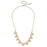 Lizzie Gold Delicate Ball Bead Drip Necklace