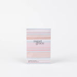 A striped sachet with 'Sweet Grace' text on it