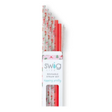 Swig Howdy Holidays + Red Glitter Reusable Straw Set
