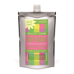 A 3 oz travel-sized pouch of "Plaid Seaside" body wash