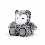 Opossum Warmies plush, microwavable and lavender-scented, perfect for warmth or cooling comfort.