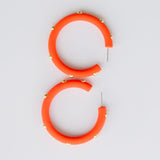 Candace Large Orange Earrings