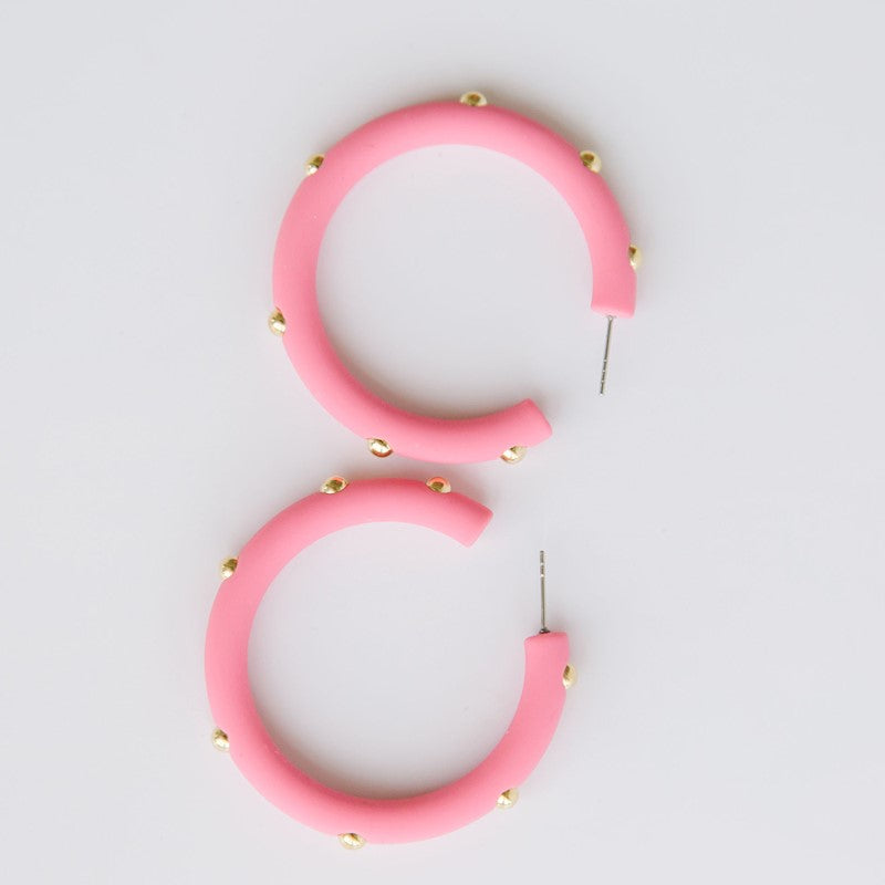 Candace Large Light Pink Earrings