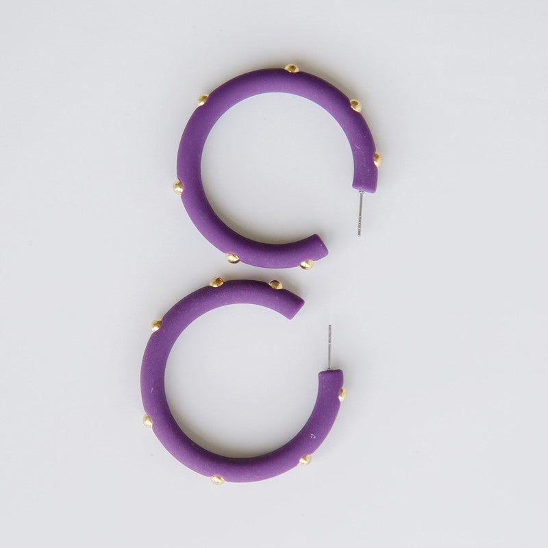 Candace Large Plum Earrings
