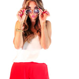 Red Mindy Swing Shorts