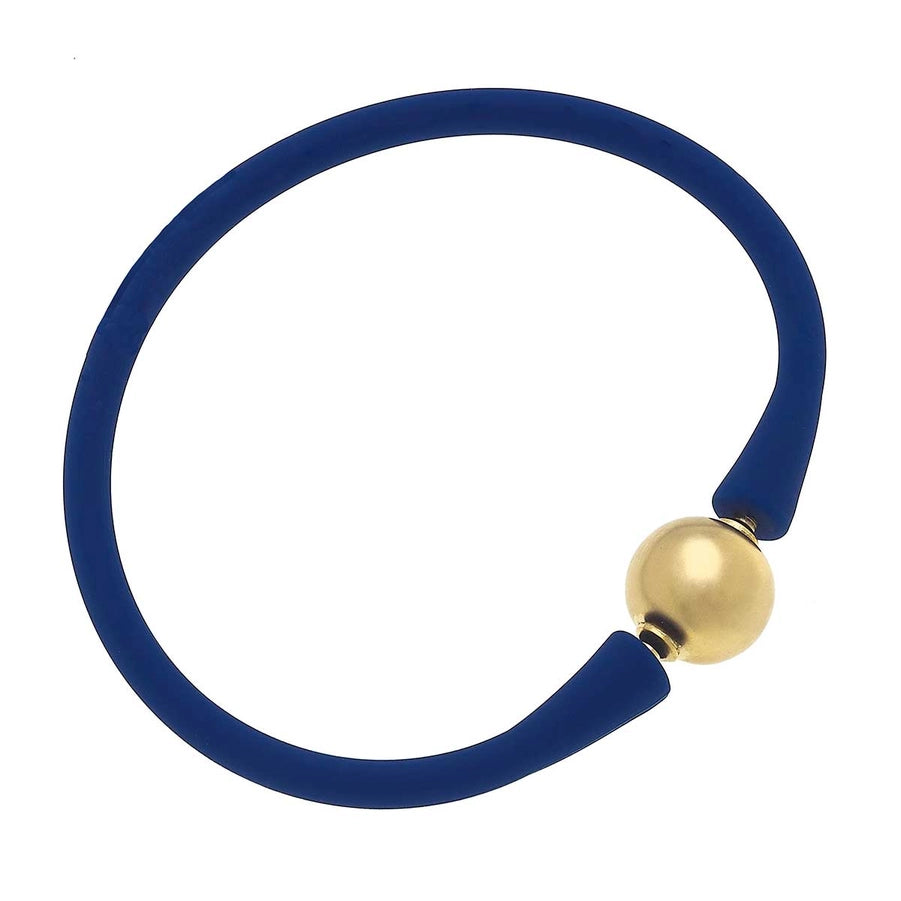 Bali 24K Gold Plated Ball Bracelet - Royal Blue