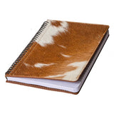 Myra Mind Streamer Hair-on Hide Diary in Brown & White