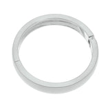Clara Hinge Satin Silver Bangle