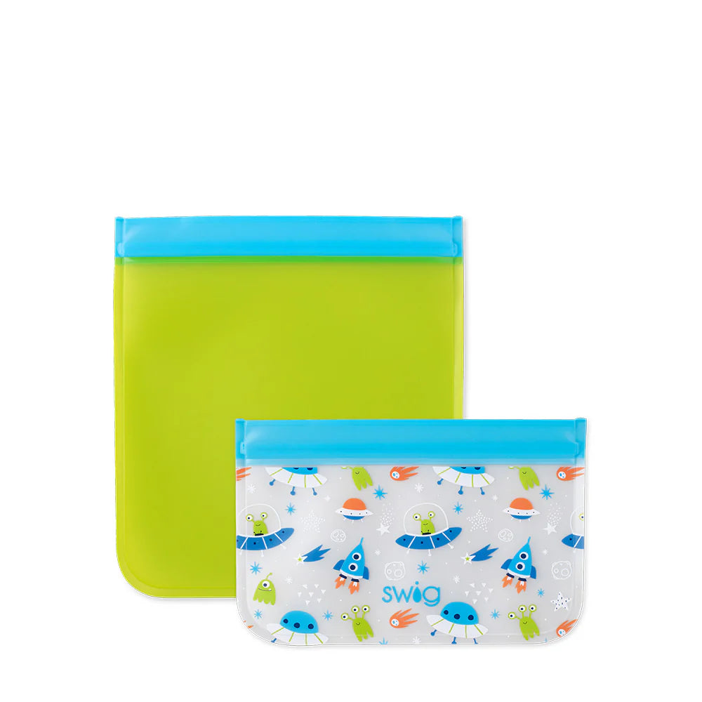Swig Space Camp Reusable Storage Baggies Set Of 4