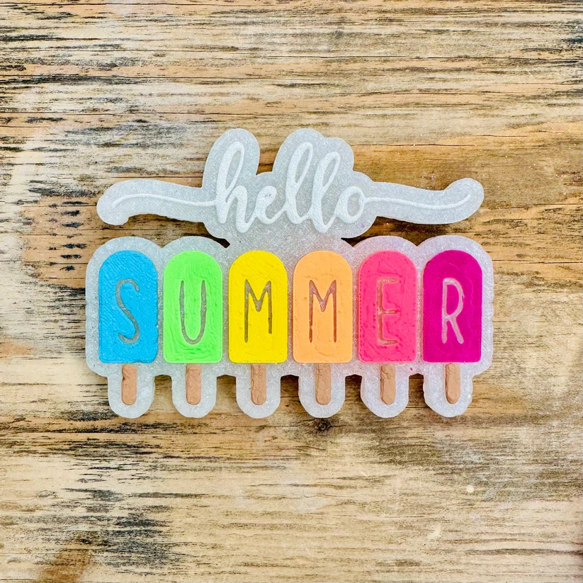 Hello Summer Popsicle Car Freshie