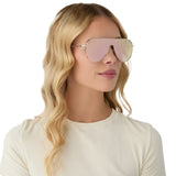 DIFF Dash Shield Gold + Taupe Flash Sunglasses