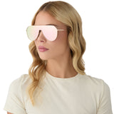 DIFF Dash Shield Gold + Taupe Flash Sunglasses