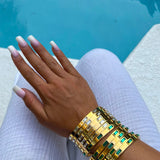 Gold Stone Bangle